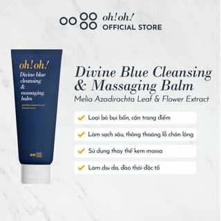 oh!oh! Divine Blue Cleansing & Massaging Balm (with Melia Azadirachta Leaf & Flower Extract) - Sáp Tẩy Trang Làm Sạch Sâu, Trẻ Hóa Da