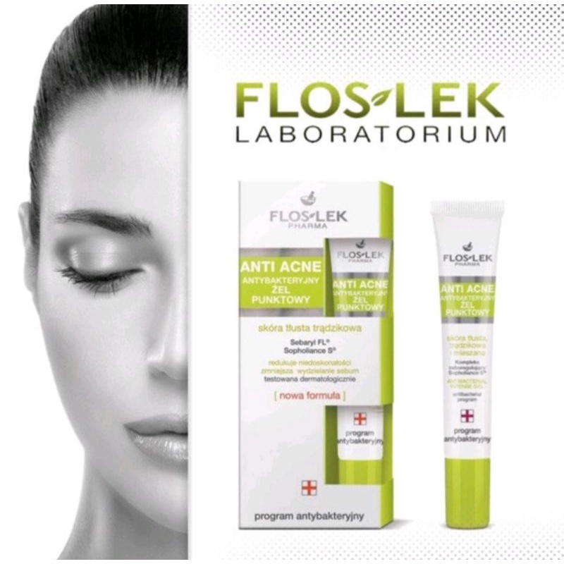 Floslek Anti Acne Bacterial Intense Anti Acne - Gel Chấm Mụn cho Da Dầu Mụn 20g