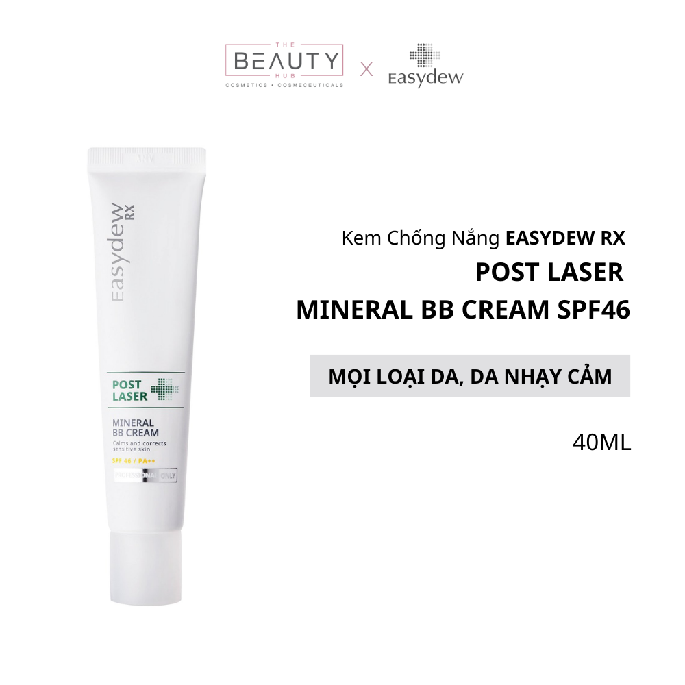Easydew Rx Post Laser Mineral BB Cream SPF46 40ml - Kem Chống Nắng Trang Điểm Phục Hồi Da Sau Tổn Thương