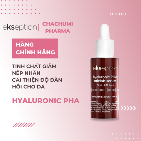 Tinh chất Ekseption Hyaluronic PHA Mixlab Serum giảm nếp nhăn và cải thiện độ đàn hồi cho da 75ml