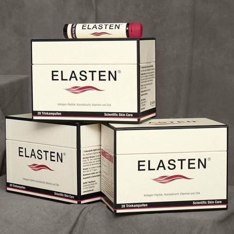 Elasten Collagen Giúp Da Căng Mịn, Chống Lão Hóa, Tóc Chắc Khỏe - Collagen Số 1 Tại Đức 28 ống x 25ml