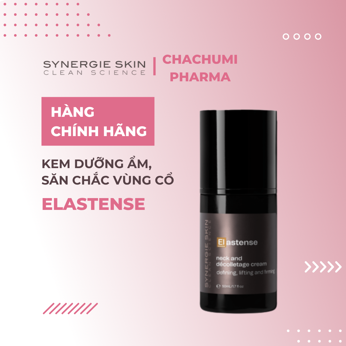 Synergie Skin Elastense – Kem dưỡng săn chắc vùng cổ chuyên biệt 50ml
