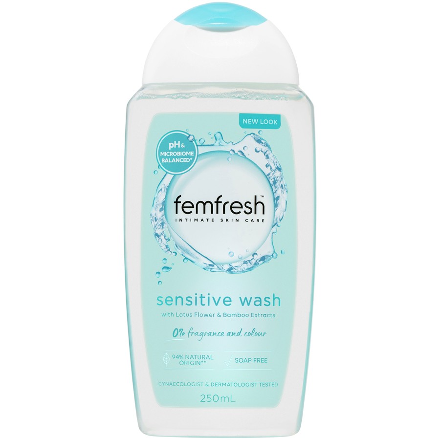 Femfresh Sensitive Wash 250ml (xanh) - Dung dịch vệ sinh cho da nhạy cảm