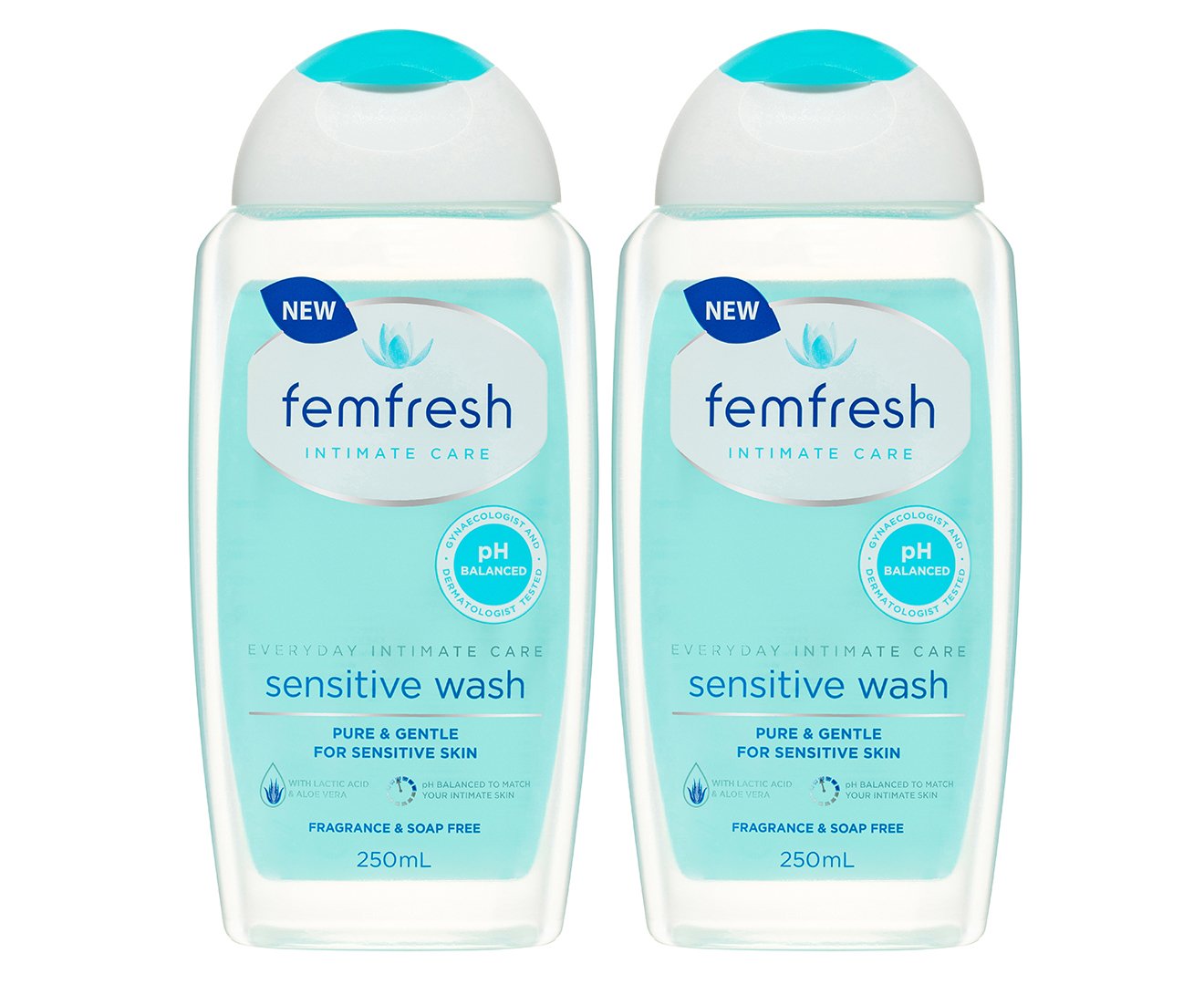 Femfresh Sensitive Wash 250ml (xanh) - Dung dịch vệ sinh cho da nhạy cảm