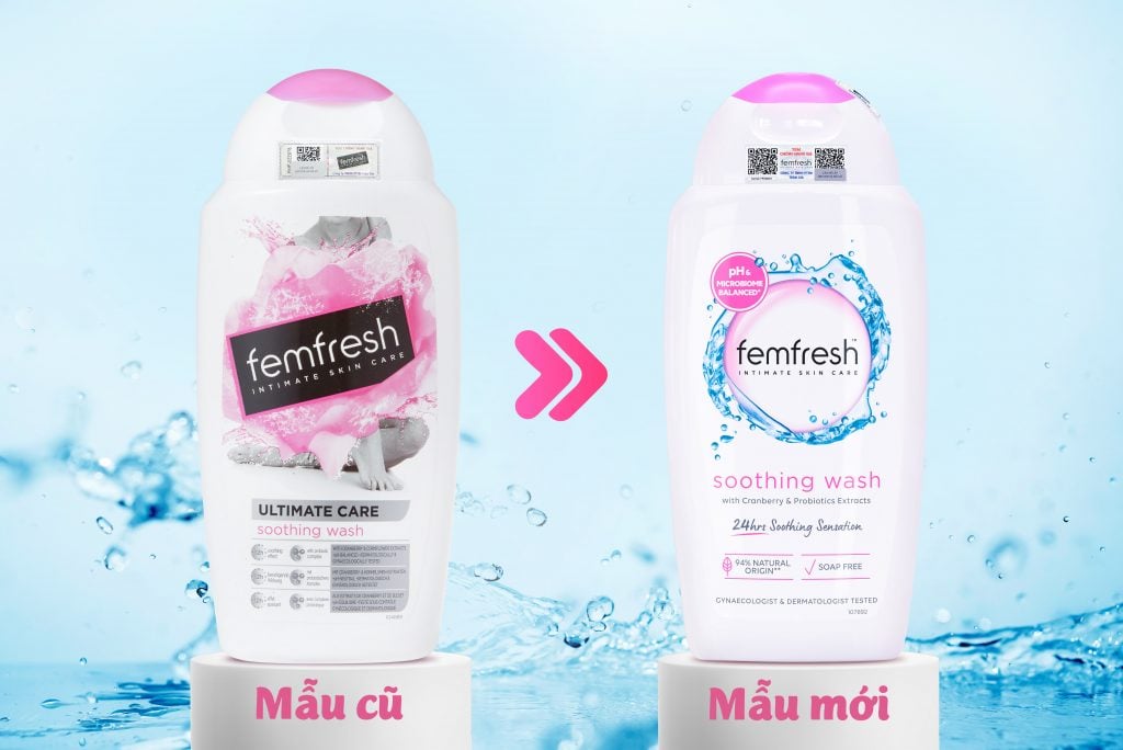 Femfresh Soothing Wash 250ml (nắp hồng) - Dung dịch vệ sinh