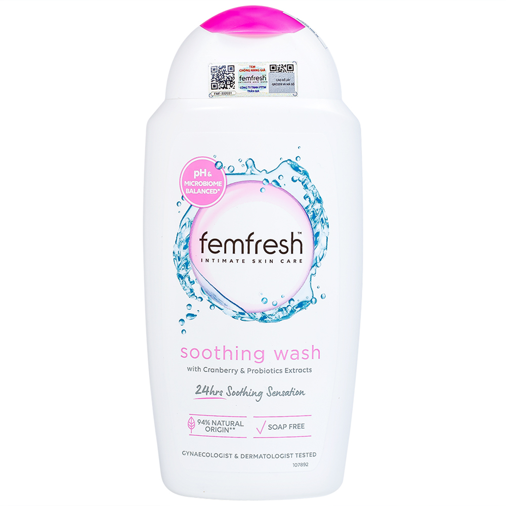 Femfresh Soothing Wash 250ml (nắp hồng) - Dung dịch vệ sinh