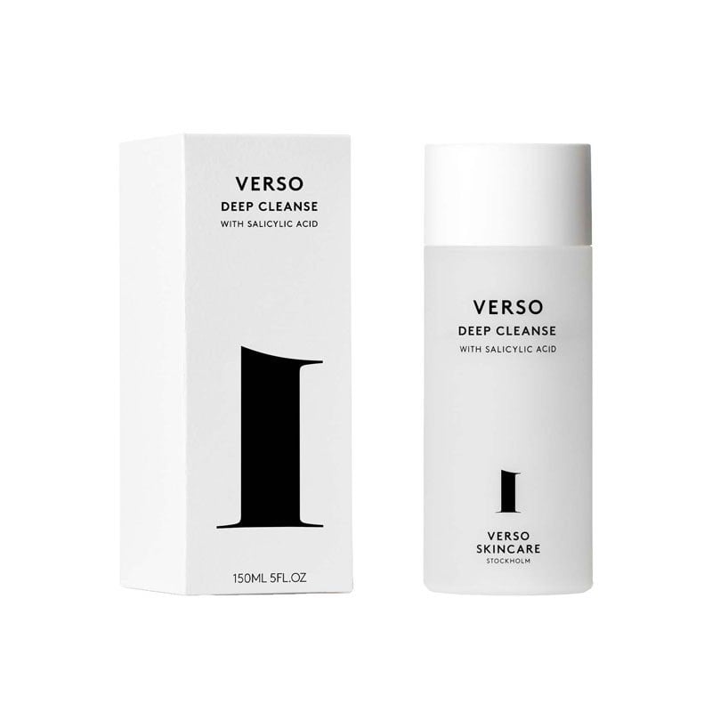 Verso Deep Cleanse – Gel Rửa Mặt BHA Làm Sạch Sâu, Giảm Mụn, Cân Bằng Dầu Nhờn Cho Da Dầu Mụn 150ml