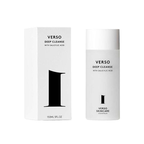 Verso Deep Cleanse – Gel Rửa Mặt BHA Làm Sạch Sâu, Giảm Mụn, Cân Bằng Dầu Nhờn Cho Da Dầu Mụn 150ml