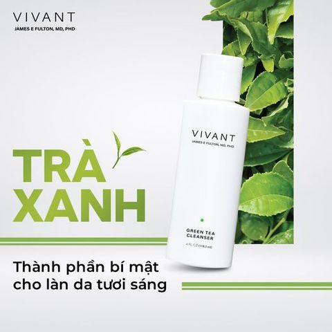 Vivant Skincare Green Tea Antioxidant Cleanser 118ml - Sữa rửa mặt chống oxy hóa mạnh mẽ