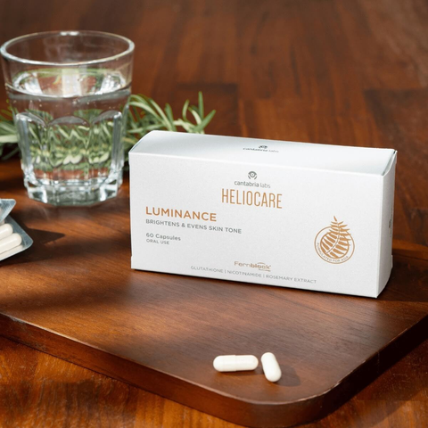 Viên Uống Sáng Da, Hỗ Trợ Mờ Nám, Giảm sắc Tố Heliocare Luminance Brightening & Even Skin Tone 60 Viên