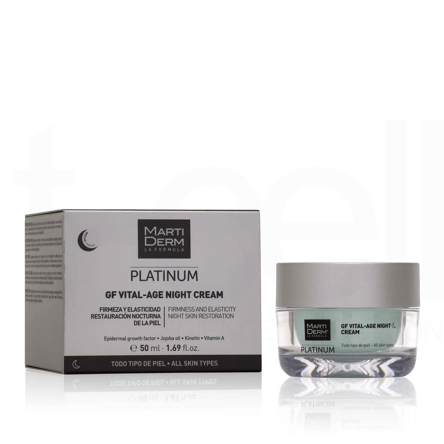 MartiDerm Platinum GF Vital Age Night Cream - Kem Dưỡng Phức Hợp Retinyl Palmitate Phục Hồi Hỗ Trợ Trị Mụn & Trẻ Hóa 50ml