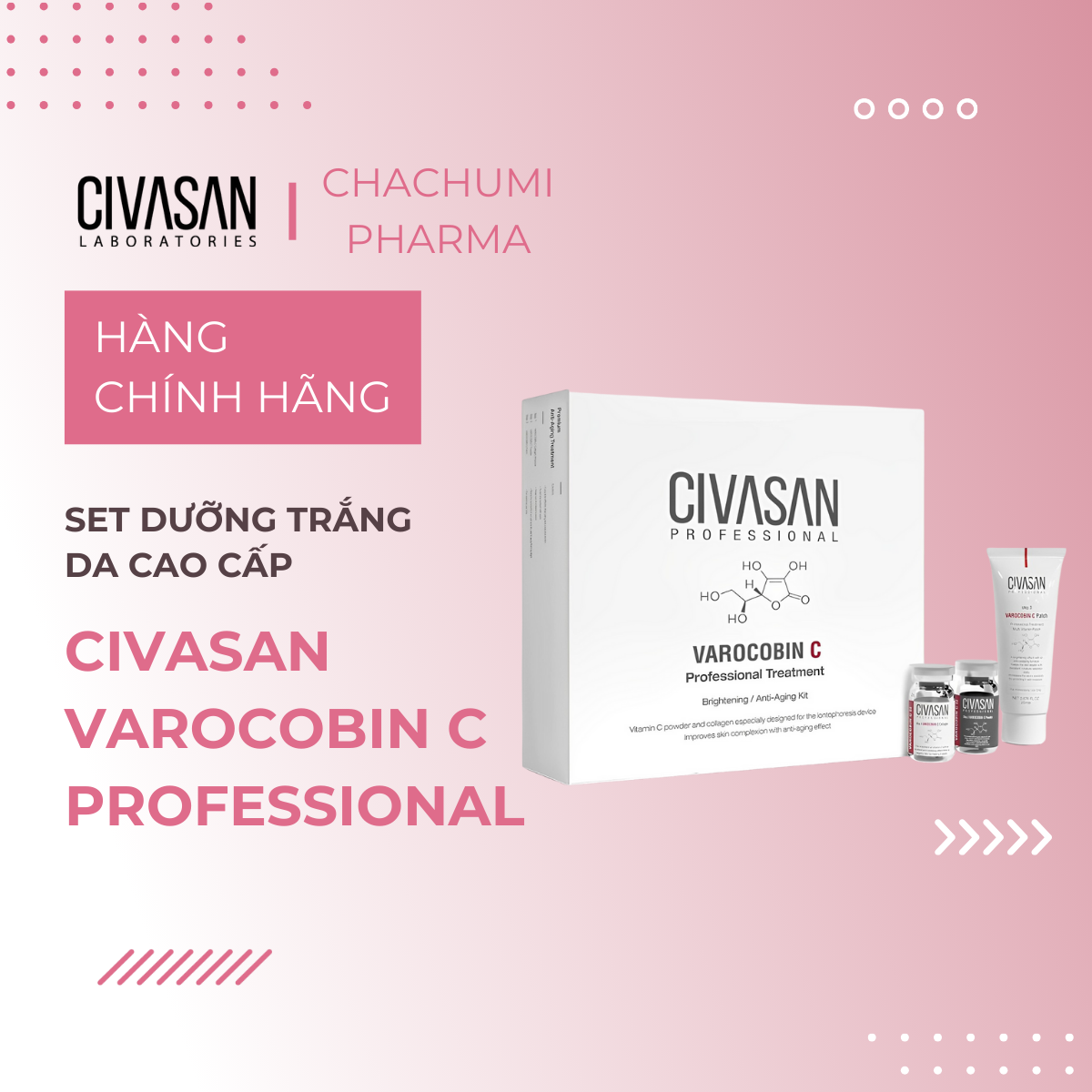 Civasan Varocobin C Professional - Set Dưỡng Trắng Da Cao Cấp