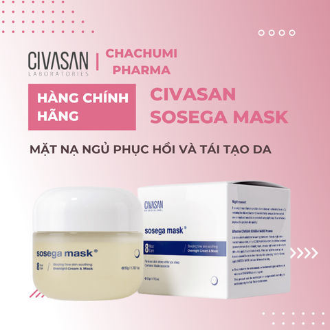 Civasan Sosega Mask - Mặt nạ ngủ hỗ trợ phục hồi và tái tạo da 50ml