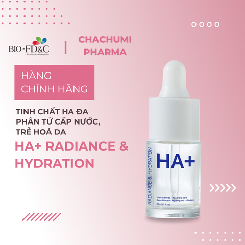 Tinh Chất HA+ Radiance & Hydration Collagen Thuỷ Phân, HA Đa Phân Tử Cấp Nước Sâu, Căng Bóng, Trẻ Hoá Da 30ml