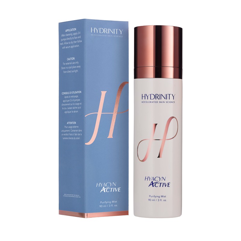 Xịt Dưỡng Hydrinity Hyacyn Active Purifying Mist Phục Hồi, Hỗ Trợ Thúc Đẩy Làm Lành Tổn Thương 90ml