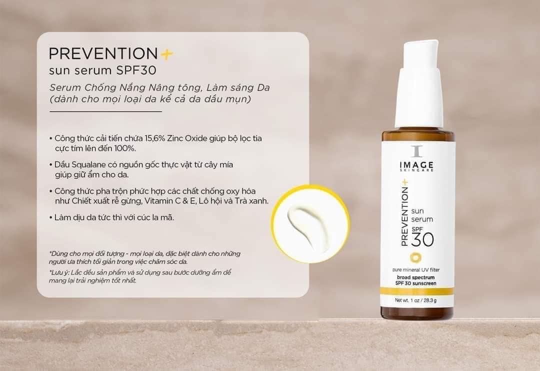 Image Prevention+ Sun Serum SPF30 - Kem chống nắng nâng tone 28.3g