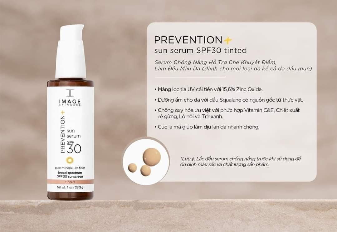 Image Prevention+ Sun Serum SPF30  Tinted - Kem chống nắng che khuyết điểm 28.3g