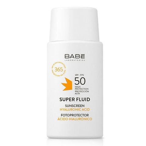 Kem Chống Nắng Phổ Rộng BABE Solar Super Fluid Screen Kiềm Dầu, Dưỡng Ẩm SPF50+