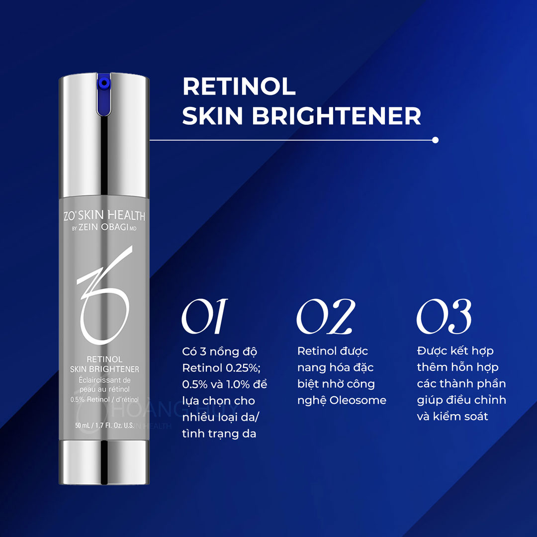 ZO SKIN HEALTH RETINOL SKIN BRIGHTENER 0.5% - Kem dưỡng trắng da