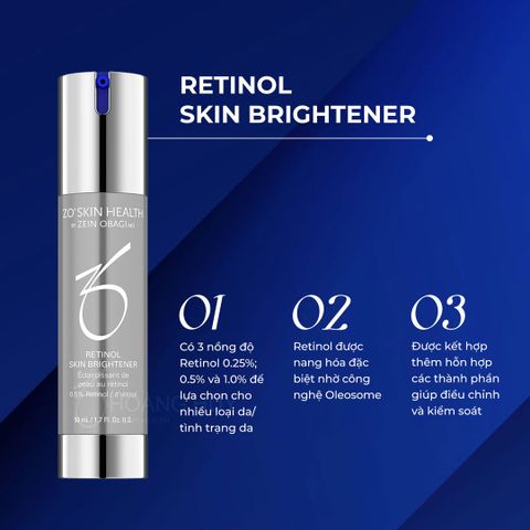 ZO SKIN HEALTH RETINOL SKIN BRIGHTENER 0.5% - Kem dưỡng trắng da