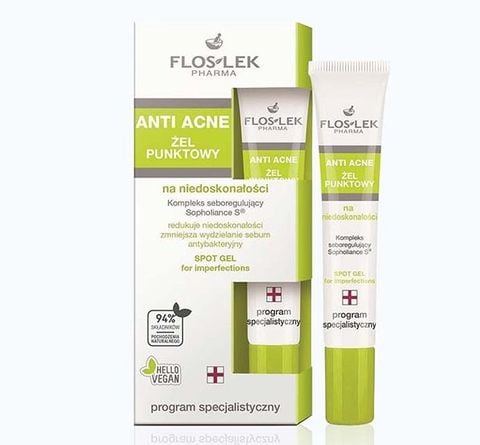 Floslek Anti Acne Bacterial Intense Anti Acne - Gel Chấm Mụn cho Da Dầu Mụn 20g
