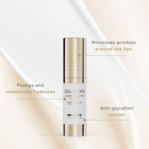 Swissline Cell Shock Lip Zone Corrective Complex - Nhũ tương dưỡng hồng môi, trẻ hóa, xóa thâm, làm đầy & căng mọng khuôn môi