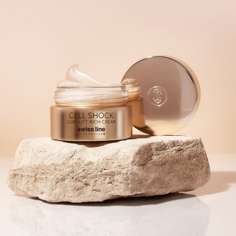 Swissline Cell Shock Luxe-Lift Rich Cream - Kem tinh chất Vàng, giàu dinh dưỡng, trẻ hóa và nâng cơ toàn diện (da thường, da khô)