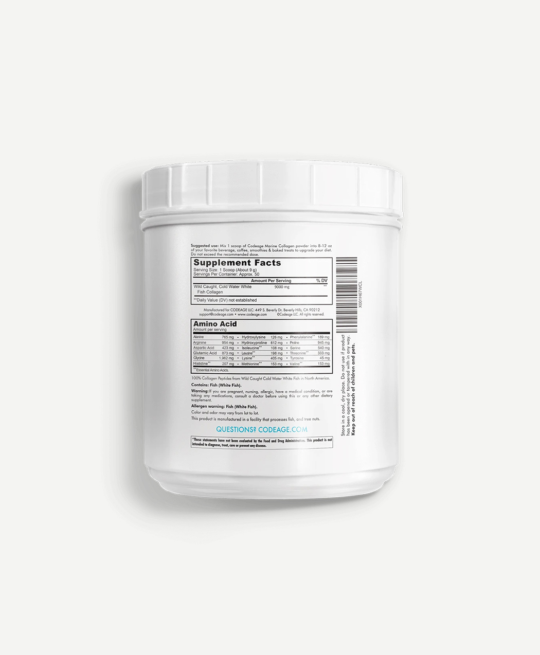 CODEAGE WILD CAUGHT MARINE COLLAGEN PEPTIDES POWDER