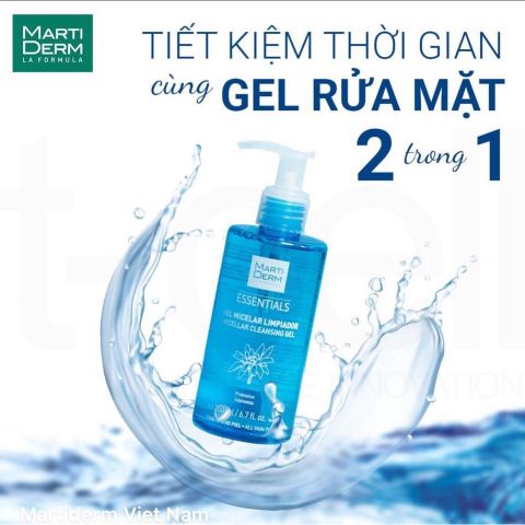 Martiderm Essentials Micellar Cleansing Gel - Gel Rửa Mặt Cho Mọi Loại Da 200ml