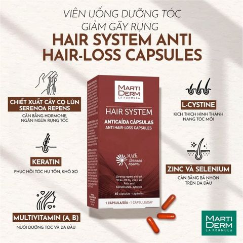 Martiderm Hair System Anti Hair-Loss - Dưỡng tóc giảm gãy rụng