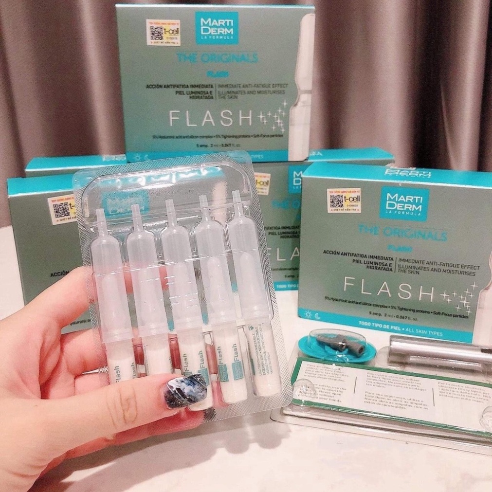 MartiDerm The Originals Flash - Ampoule Dưỡng Ẩm, Làm Sáng Da & Giảm Mệt Mỏi Tức Thì