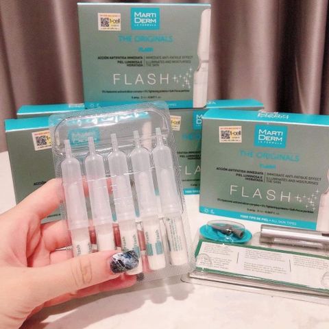 MartiDerm The Originals Flash - Ampoule Dưỡng Ẩm, Làm Sáng Da & Giảm Mệt Mỏi Tức Thì
