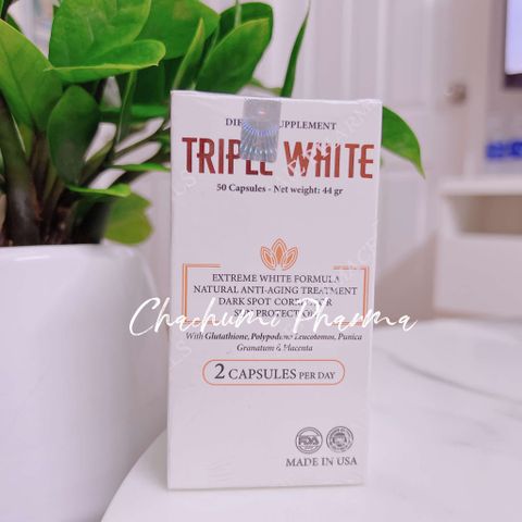 Triple White - Viên Uống Trắng Da Và Chống Nắng 50 viên