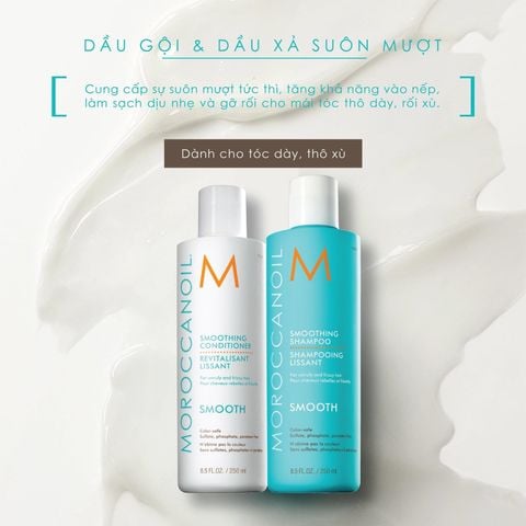 Moroccanoil Smooth - Cặp gội xả suôn mượt