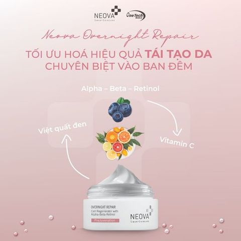Neova OverNight Repair 50ml - Kem Đêm Tái Tạo Da
