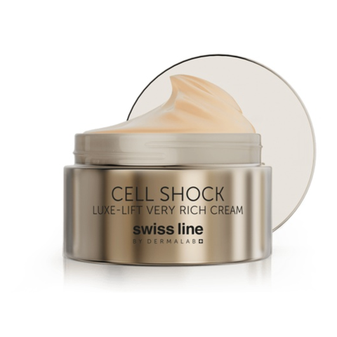 Swissline Cell Shock Luxe-Lift Very Rich Cream - Kem tinh chất Vàng, siêu dinh dưỡng, trẻ hóa và nâng cơ toàn diện (da khô, hoặc rất khô và thiếu nước)