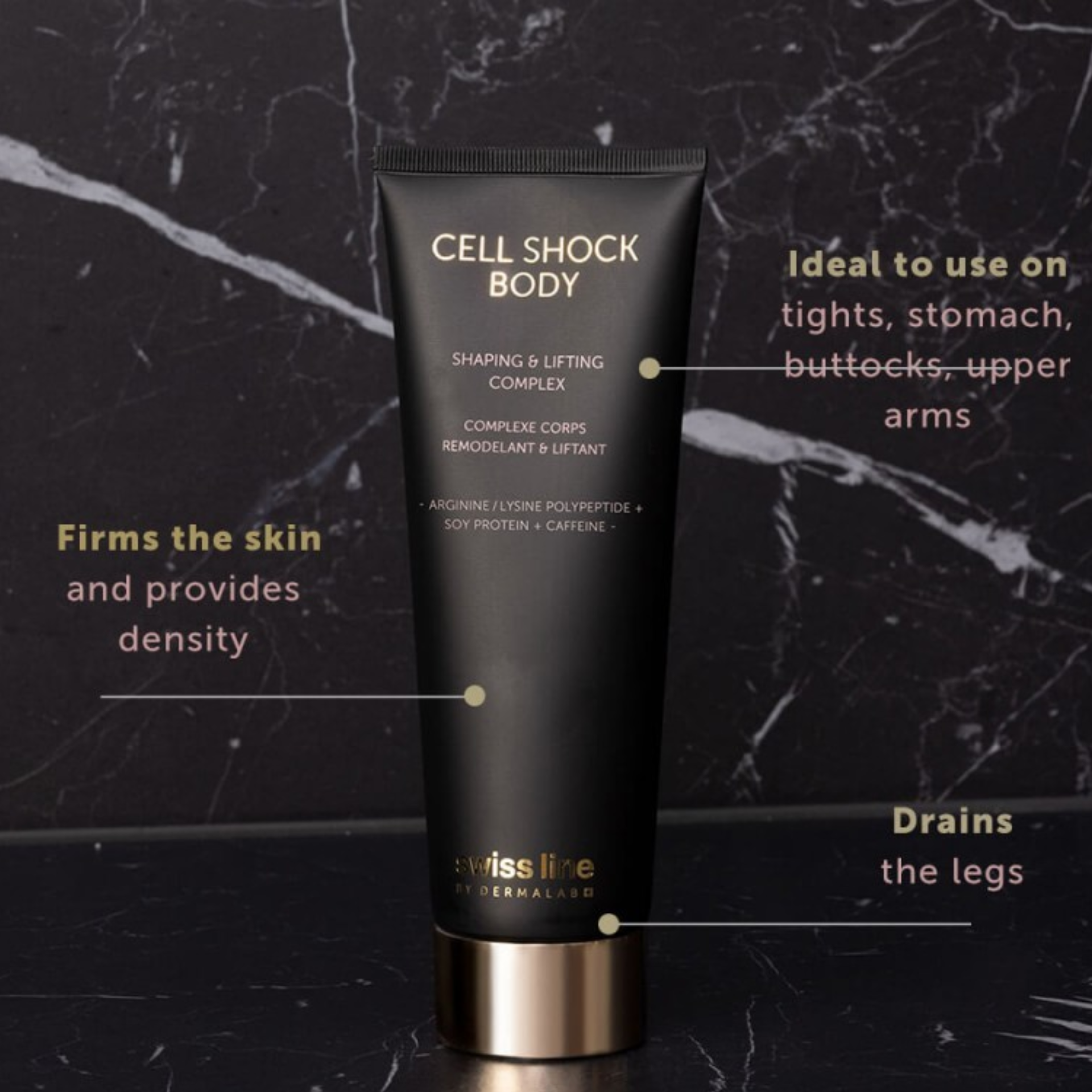 Swissline Cell Shock Body Shaping & Lifting Complex - Kem dưỡng thể Collagen tan mỡ, nâng cơ & kiến tạo đường cong hoàn mỹ