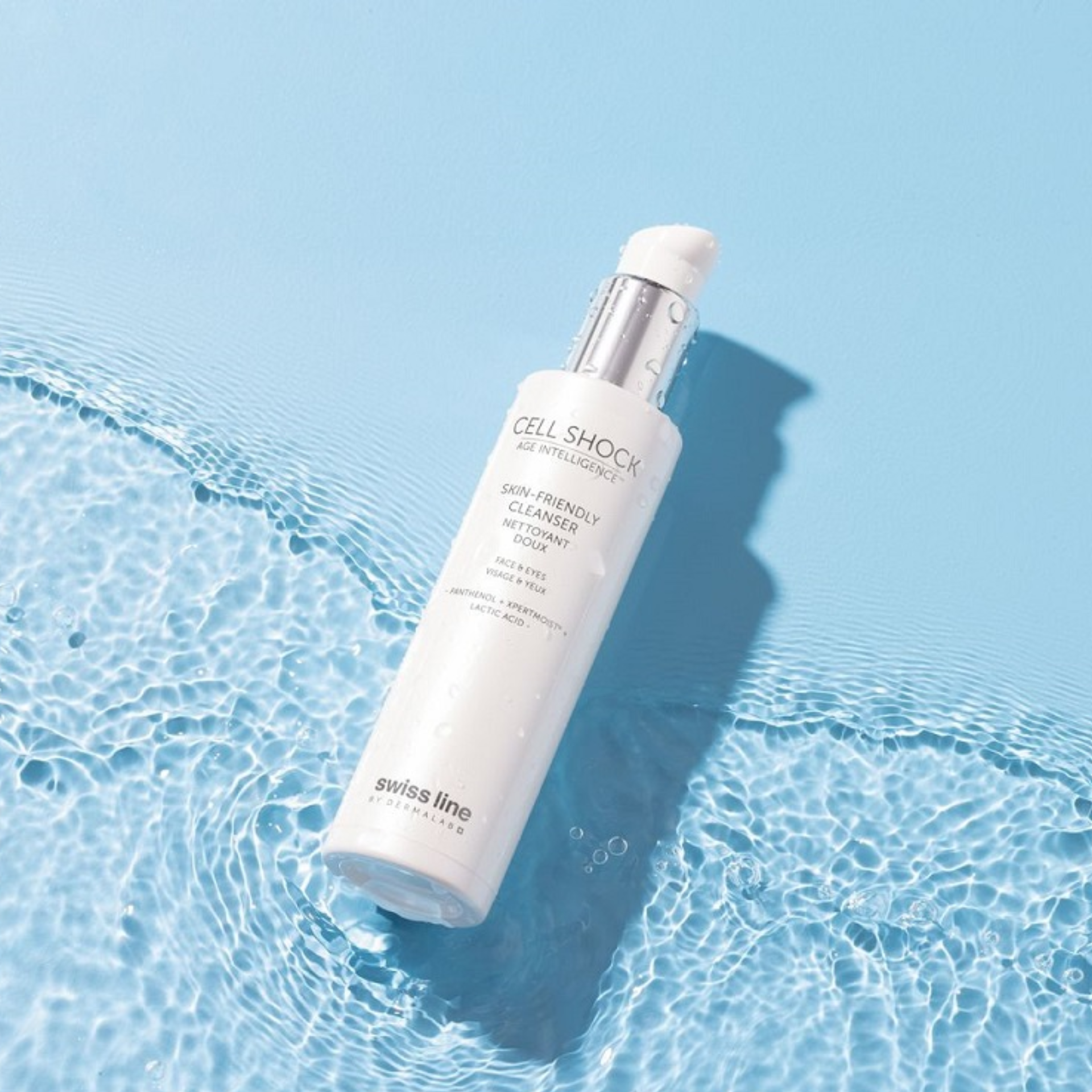 Swissline Cell Shock Age Intelligence Skin-Friendly Cleanser - Gel hoạt hóa Enzyme rửa mặt kiêm tẩy trang làm sạch tinh khiết mọi làn da