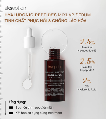 Tinh Chất Ekseption Hyaluronic Peptides Mixlab Serum Dưỡng Ẩm Và Giảm Nếp Nhăn 75ml