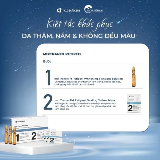 Md:Ceuticals Tranex Retipeel - Bộ Peel Thay Da Chuyên Nghiệp