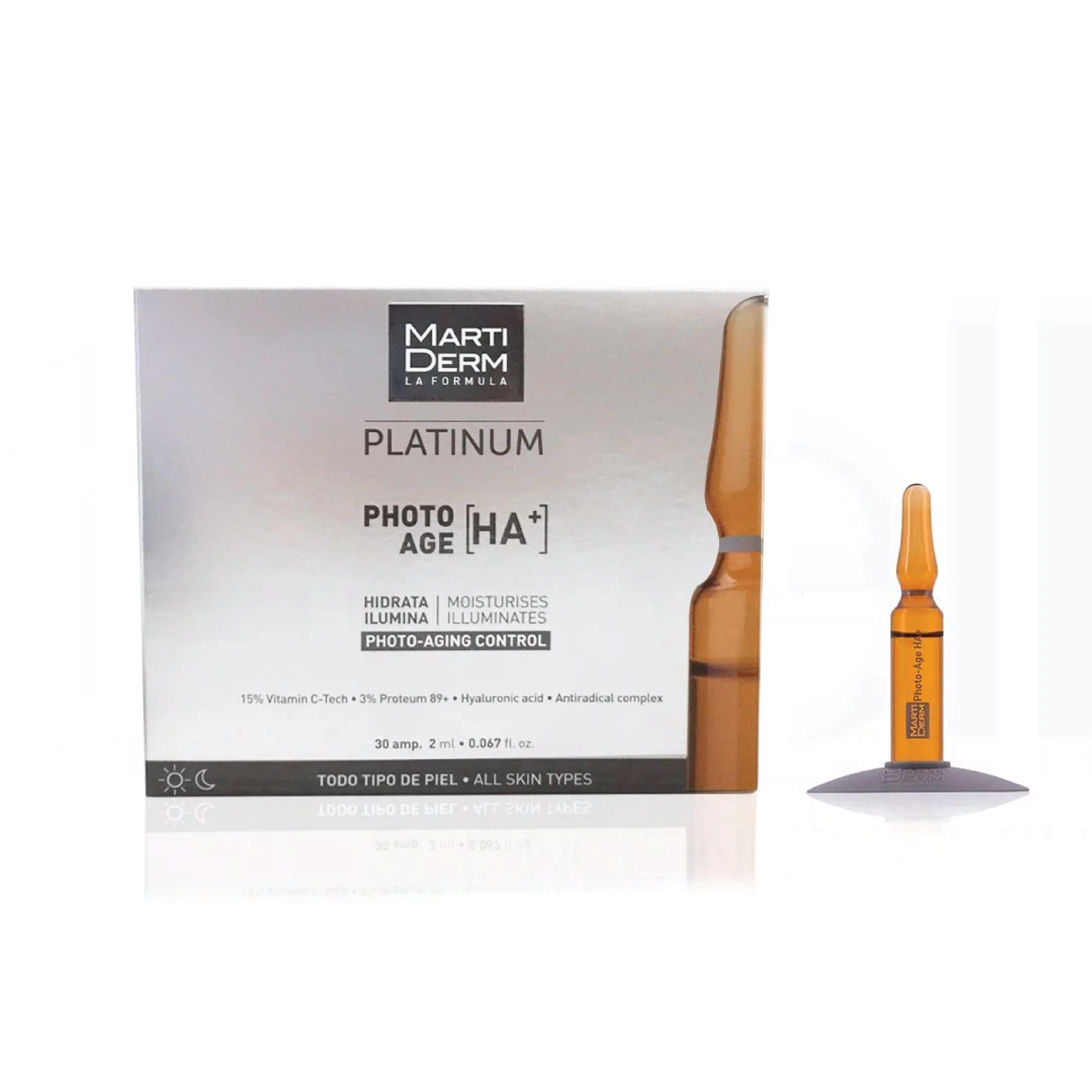 MartiDerm Platinum Photo Age HA - Ampoules 15% Vitamin C Nguyên Chất Chống Lão Hóa