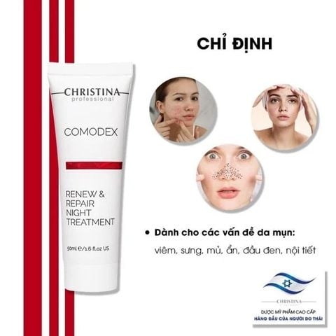 Christina Comodex Renew Repair Night Treatment Gel Dưỡng Phục Hồi Và Tái Tạo Da Ban Đêm 50ml