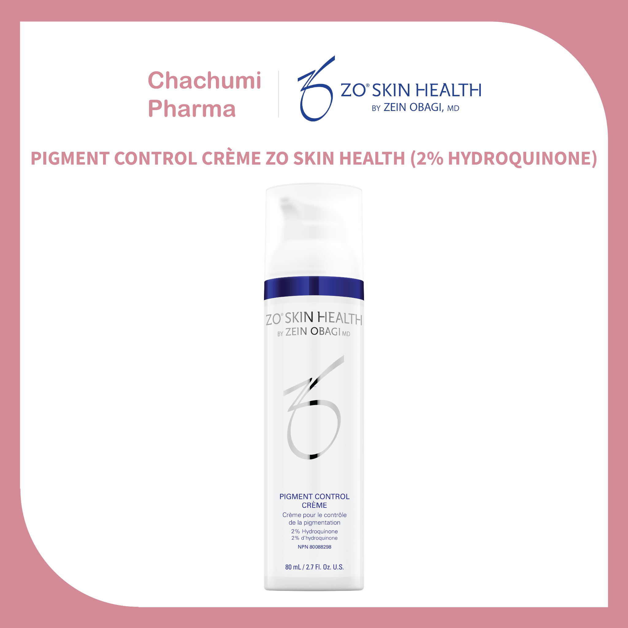 ZO SKIN HEALTH PIGMENT CONTROL CRÈME (2% HYDROQUINONE) - Kem cải thiện sạm nám