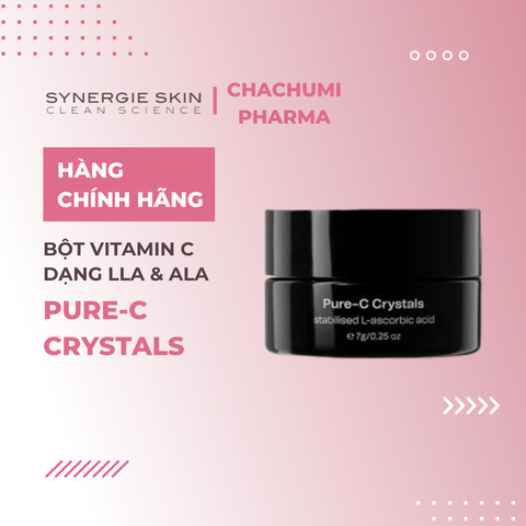 Synergie Skin Pure-C Crystals – Bột vitamin C nguyên chất L-AA & ALA 7g
