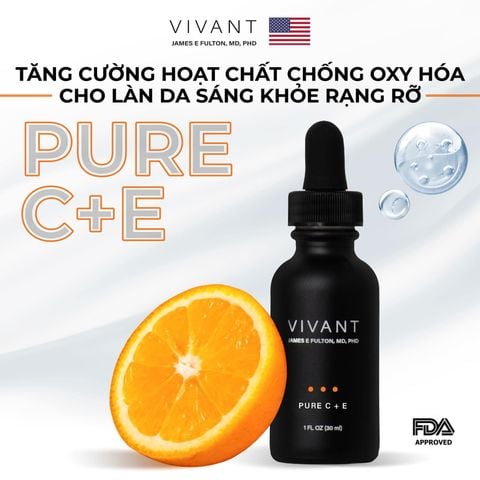 Vivant Skincare PURE C + E 30ml - Serum thúc đẩy làn da đều màu, mịn màng và tươi sáng