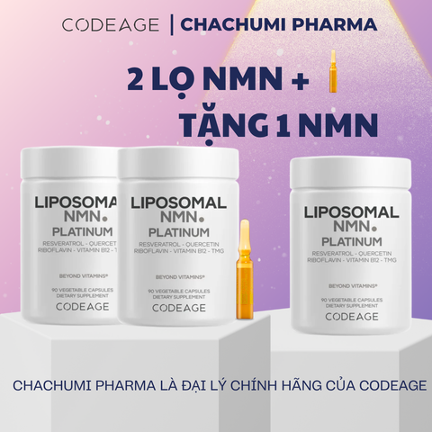 [2 NMN, mtd TẶNG 1 NMN]Viên uống Codeage Liposomal NMN hỗ trợ cải thiện sức khỏe hộp 90v NMN TPBS