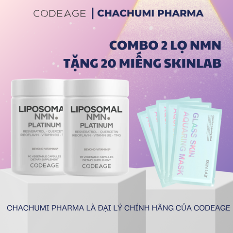 [2 NMN, mtd TẶNG 1 NMN]Viên uống Codeage Liposomal NMN hỗ trợ cải thiện sức khỏe hộp 90v NMN TPBS