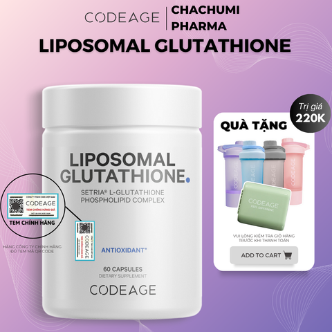[2 GLU500, mtd TẶNG 1 GLU500] Viên Uống Glutathione 500mg SETRIA Codeage Trắng Sáng Da, Chống Oxy Hóa