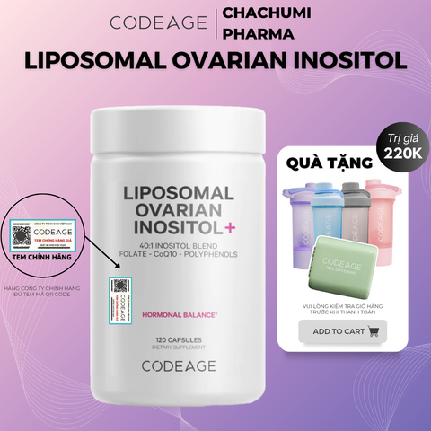 Codeage Liposomal Ovarian Inositol - Viên Uống Cân Bằng Nội Tiết Tố 120 viên