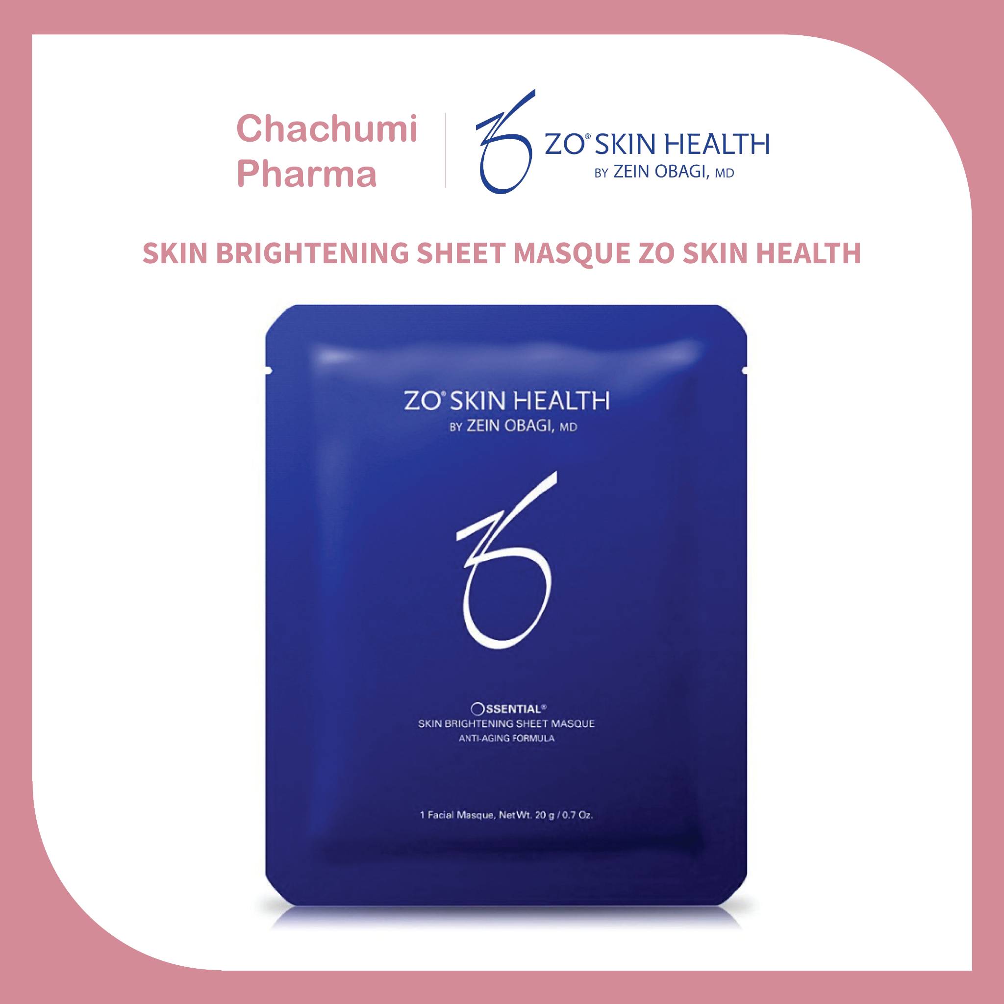 ZO SKIN HEALTH SKIN BRIGHTENING SHEET MASQUE - Mặt nạ dưỡng sáng da